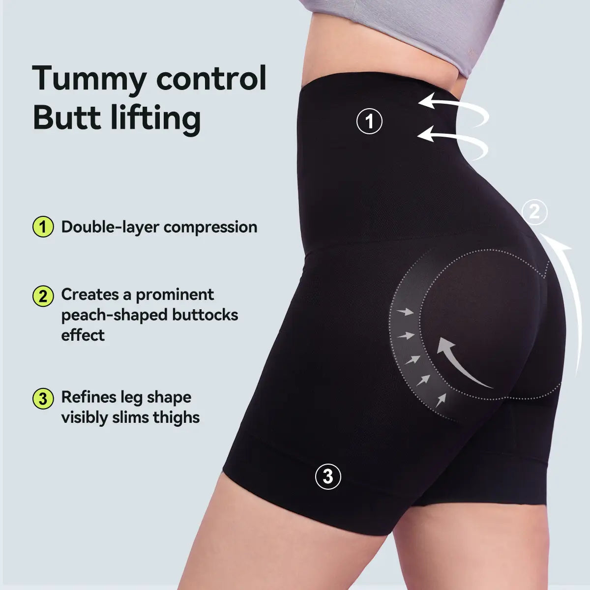 (Kakapeople Zerog Faja Shapewear) Tummy Control Pants for Women Butt-Lifting Shapewear, Sexy and Comfortable High-Waist Body Sculpting Garment Womenswear Compression