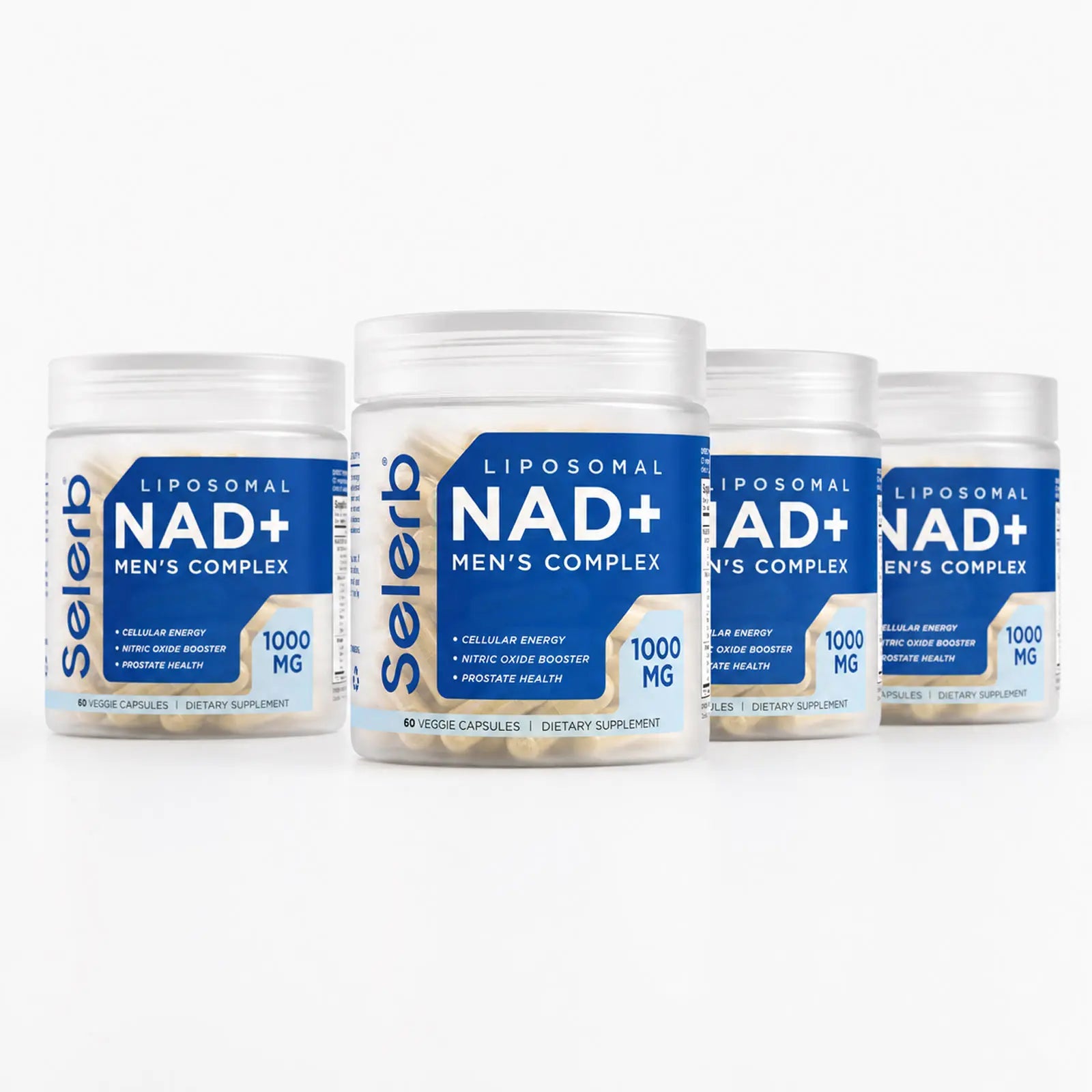 Selerb NAD+ Supplement for Men with NMN - Liposomal Complex with Trans-Resveratrol, Coq10, Maca & Ashwagandha - Supports Cellular Renewal, Energy & Performance - 60 Capsules Dietary Healthcare Vitamins