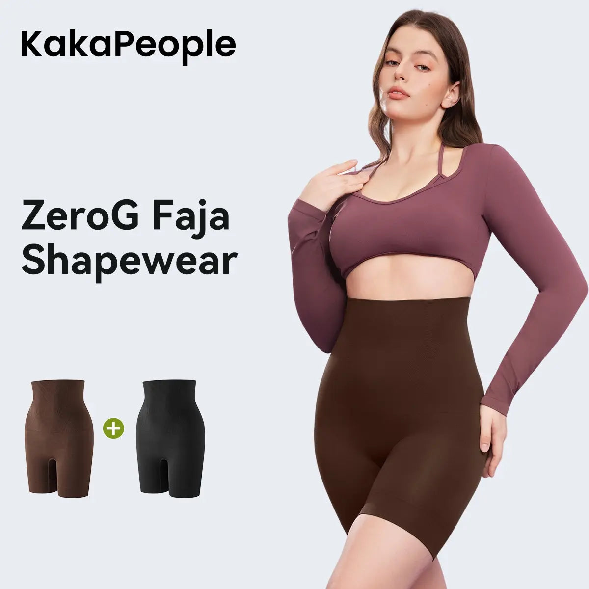 (Kakapeople Zerog Faja Shapewear) Tummy Control Pants for Women Butt-Lifting Shapewear, Sexy and Comfortable High-Waist Body Sculpting Garment Womenswear Compression