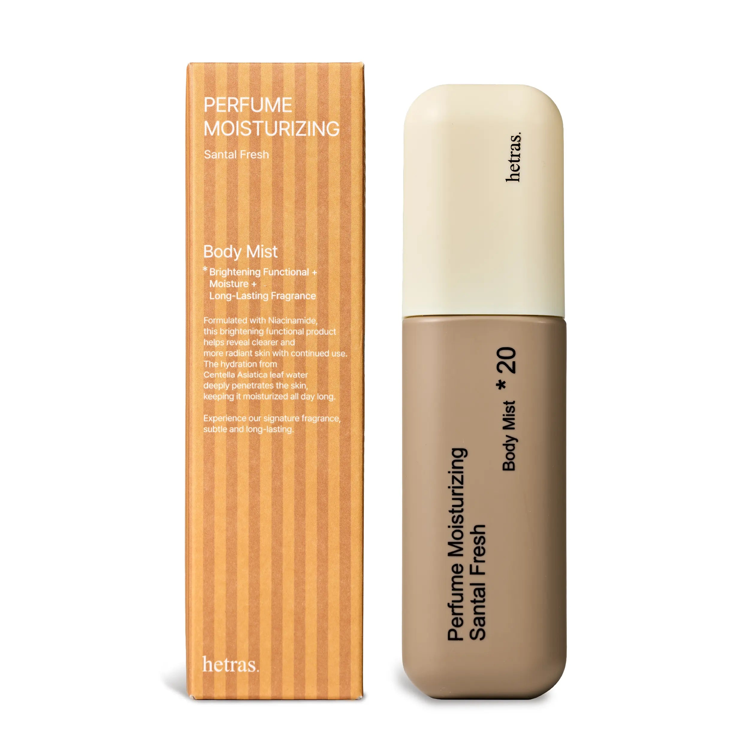 [Hetras] Perfume Body Mist | Moisturizing Niacinamide Body Spray | Body Glow, Smooth Skin | for Texture & Uneven Skin Tone | Instantly Refreshes Your Skin | Korean Skincare, 4.06 Fl.Oz
