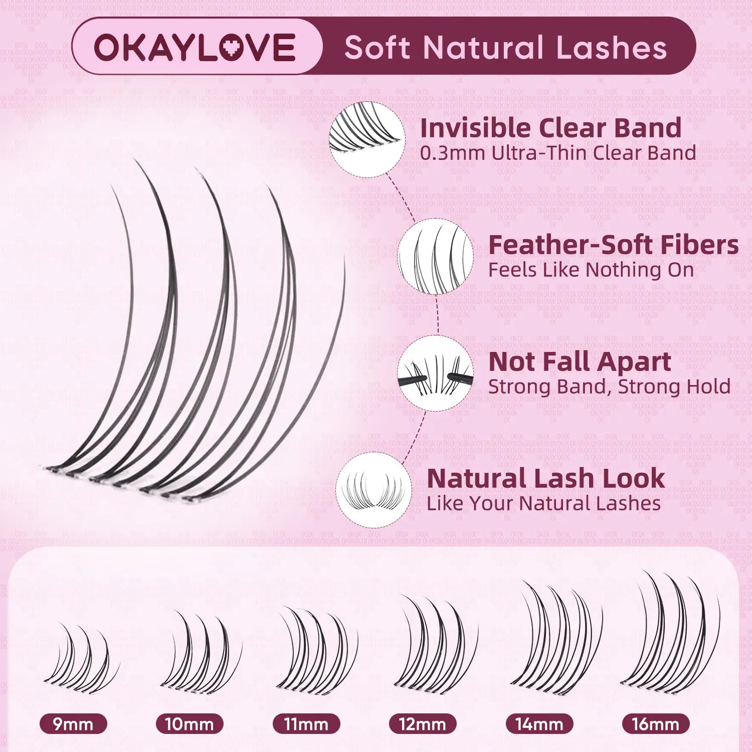 OKAYLOVE Idol | Brown Idol Lash Clusters Kit | D Curl Wispy Lash Extension Kit | Look like Real Lashes DIY Eyelash at Home for Natural Makeup Girl Gifts #Summervibes Dealsforyoudays