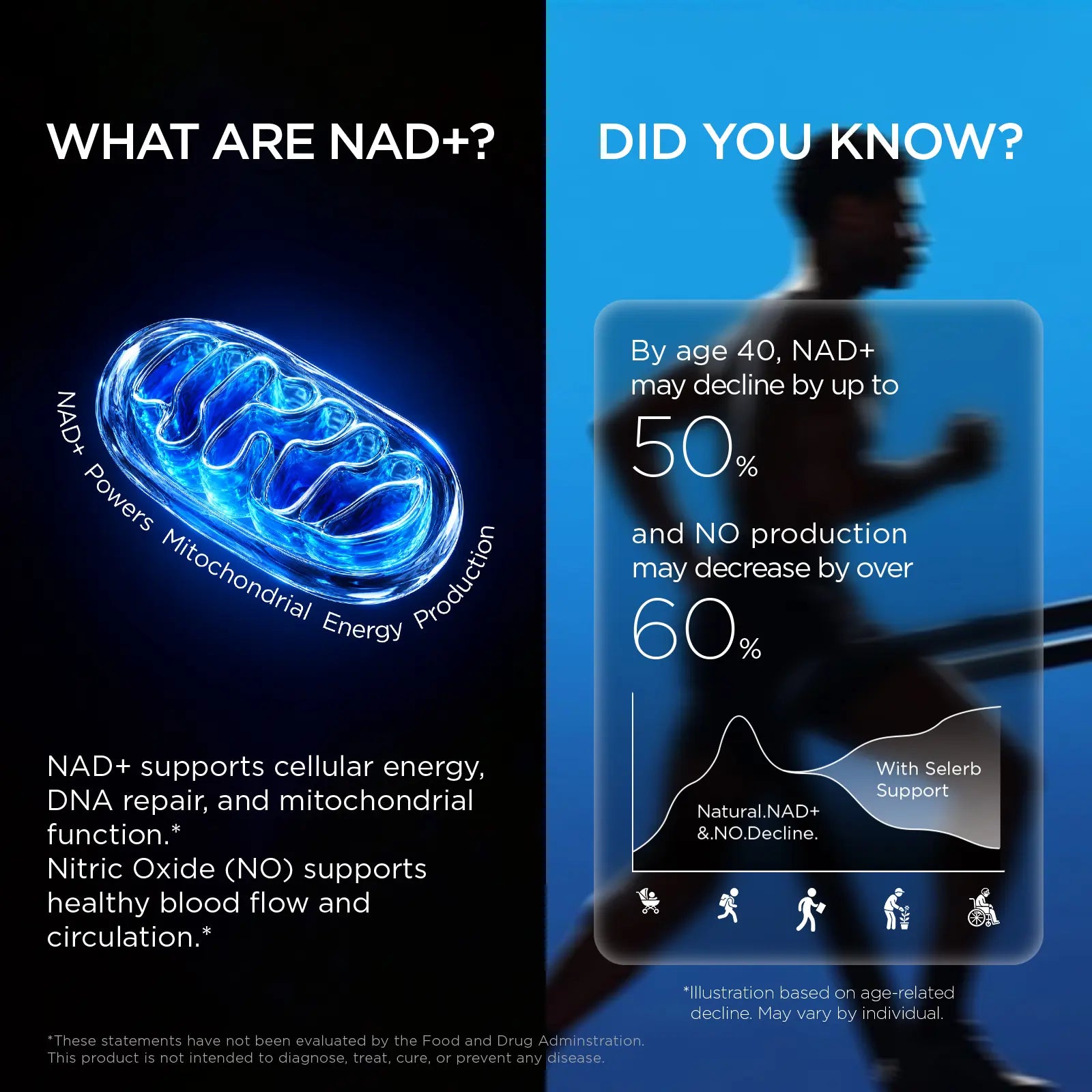 Selerb NAD+ Supplement for Men with NMN - Liposomal Complex with Trans-Resveratrol, Coq10, Maca & Ashwagandha - Supports Cellular Renewal, Energy & Performance - 60 Capsules Dietary Healthcare Vitamins