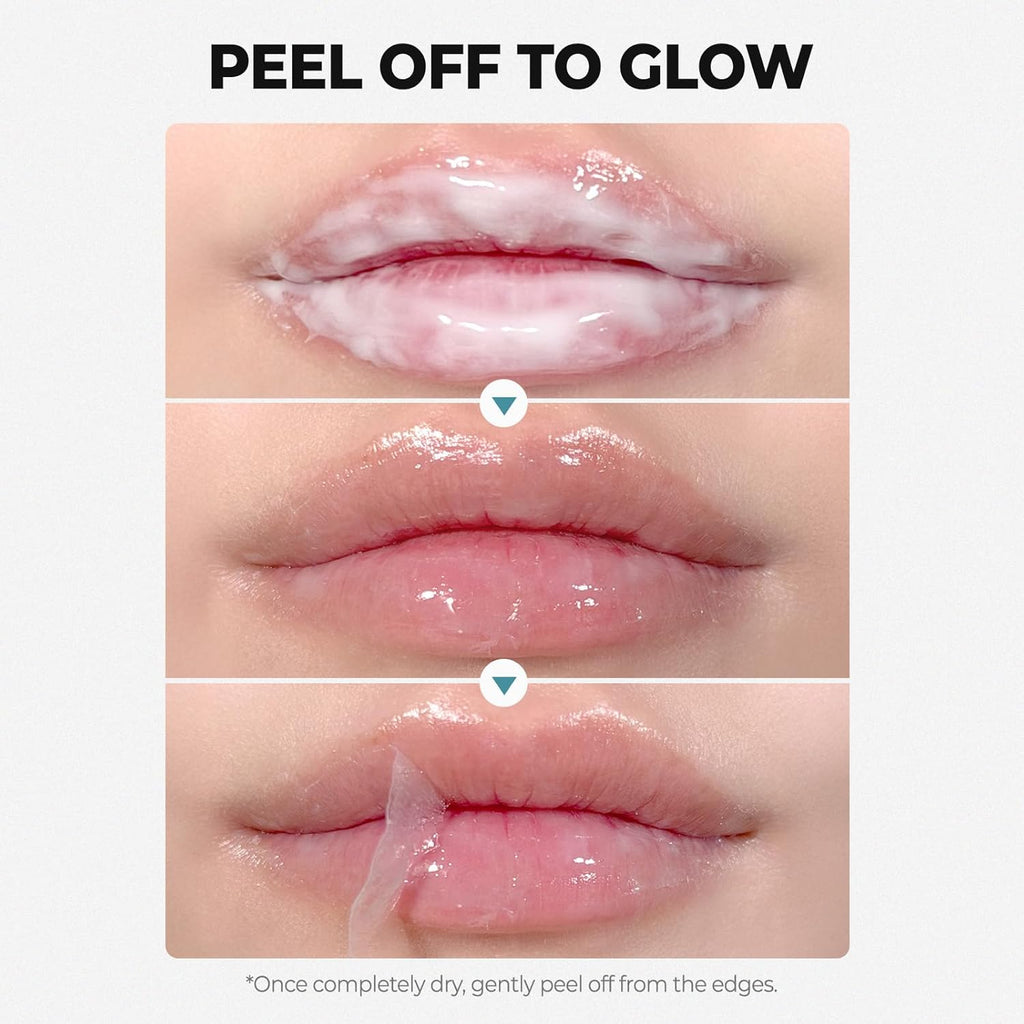 Soothing Prep Lip Mask | Gentle Peel-Off Lip Mask for Dead Skin & Flakes | Cooling Korean Lip Care for Makeup Prep | K-Beauty 0.33 Fl.Oz