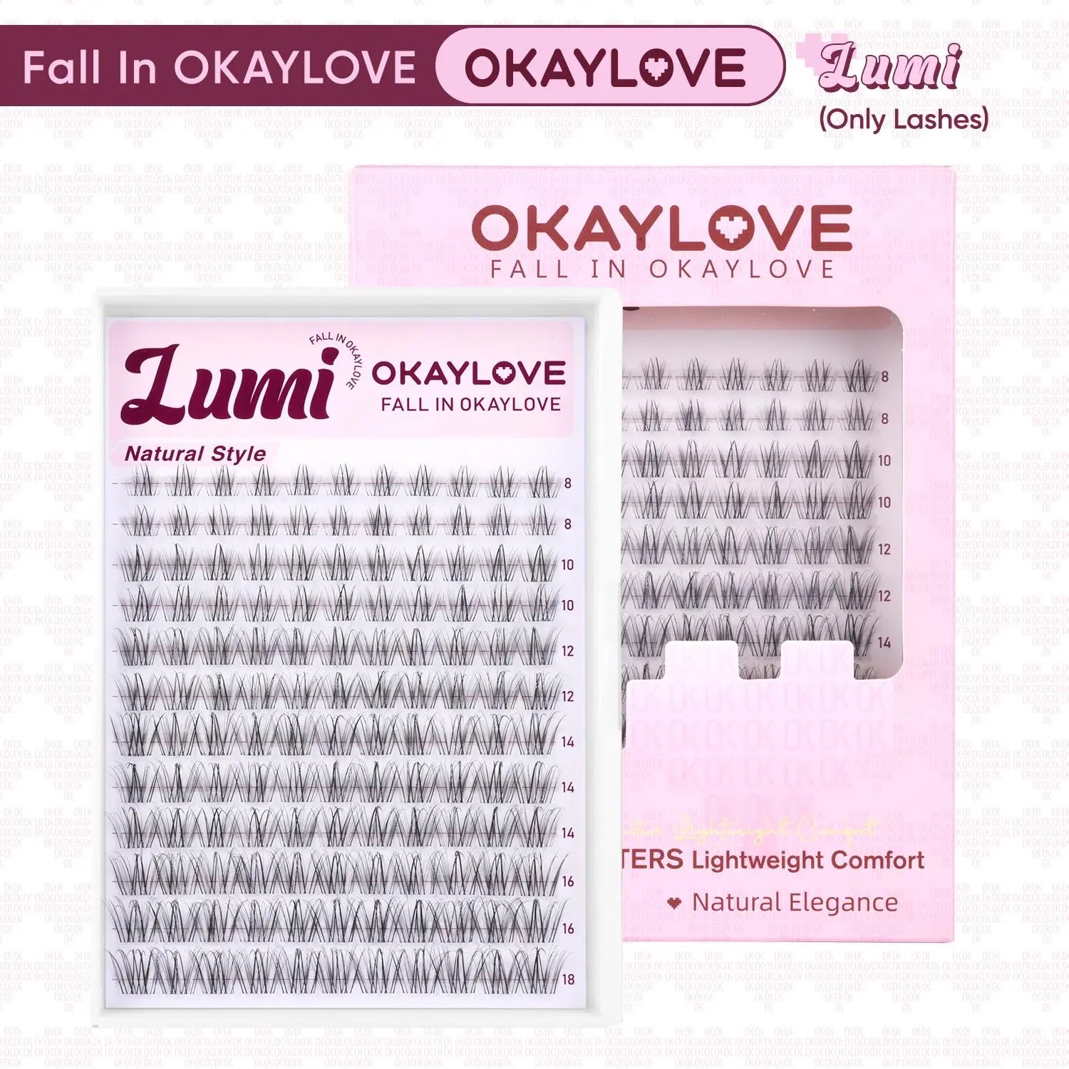 OKAYLOVE Idol | Brown Idol Lash Clusters Kit | D Curl Wispy Lash Extension Kit | Look like Real Lashes DIY Eyelash at Home for Natural Makeup Girl Gifts #Summervibes Dealsforyoudays
