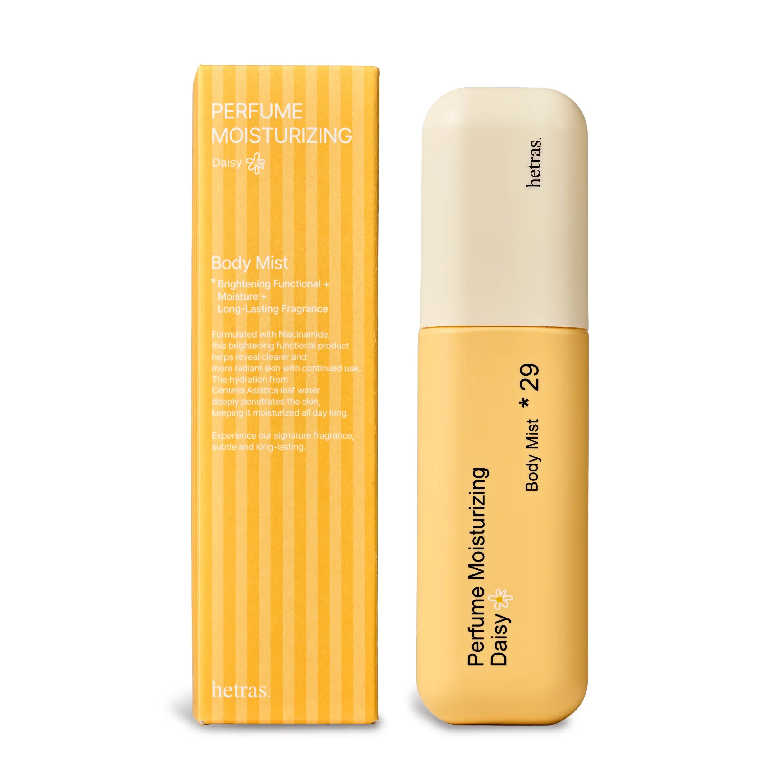 [Hetras] Perfume Body Mist | Moisturizing Niacinamide Body Spray | Body Glow, Smooth Skin | for Texture & Uneven Skin Tone | Instantly Refreshes Your Skin | Korean Skincare, 4.06 Fl.Oz